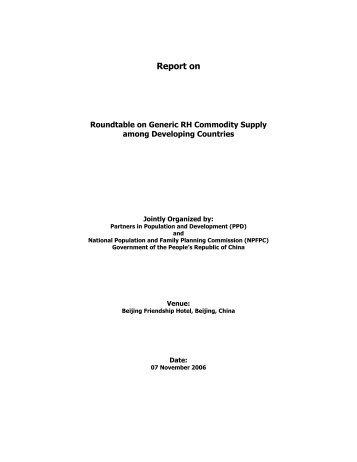 Report of the Roundtable on Reproductive Health Commodity ...