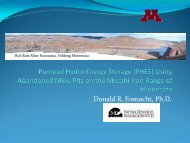 Pumped Hydro Energy Storage - Natural Resources Research Institute