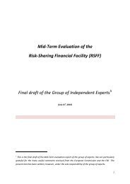 Mid-Term Evaluation of the RSFF - CNR - Ufficio Attivita e Relazioni ...