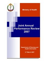 Joint Annual Performance Review 2007 - Ministry of Health