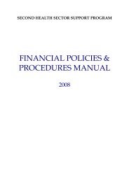 FINANCIAL POLICIES & PROCEDURES MANUAL - Ministry of Health