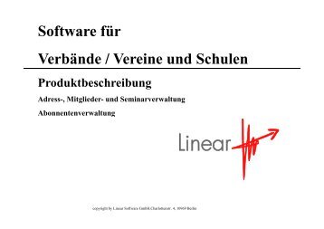 Linear Seminarverwaltung - Linear Software & Systeme GmbH