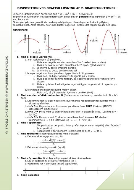 Disposition ved grafisk løsning af 1. og 2 ... - Iundervisning