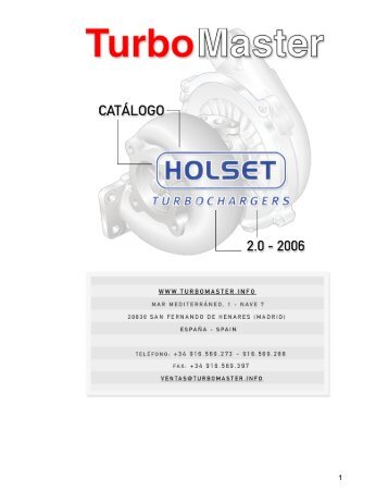 CatÃ¡logo Holset 2006 - TurboMaster