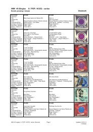 Hmv label X series 45 singles diskografi - danpop.dk