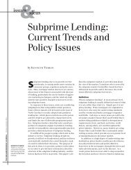 Subprime Lending: Current Trends and Policy Issues - KnowledgePlex