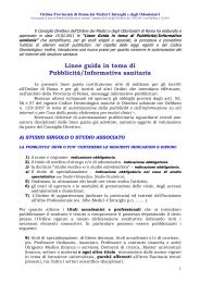 Linee guida in tema di pubblicitÃ /informativa sanitaria, riguardanti gli ...