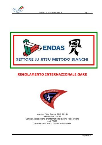 Regolamento Gara Internazionale - Endas