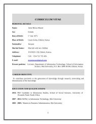 Click here to view my CV - Moi University