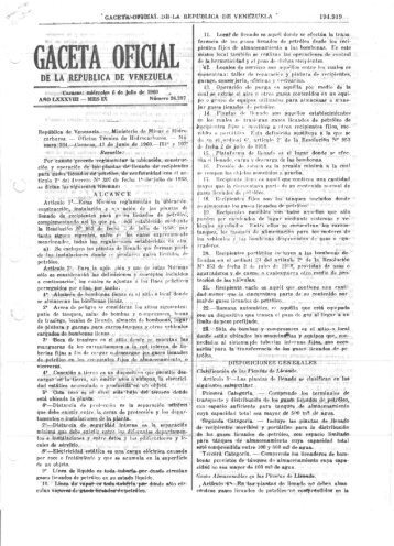 Resolución Nº 704 del 17.06.1960, publicada en Gaceta Oficial ...