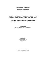 Cambodian Commercial Arbitration Law - Forte Insurance