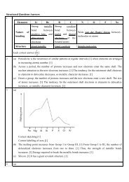 Structured Questions Answers 1 Elements Li Be B C N O F Ne ...