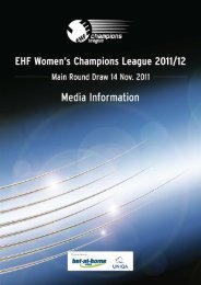Season 2011/12 Playing Dates EHF Women's Champions League ...
