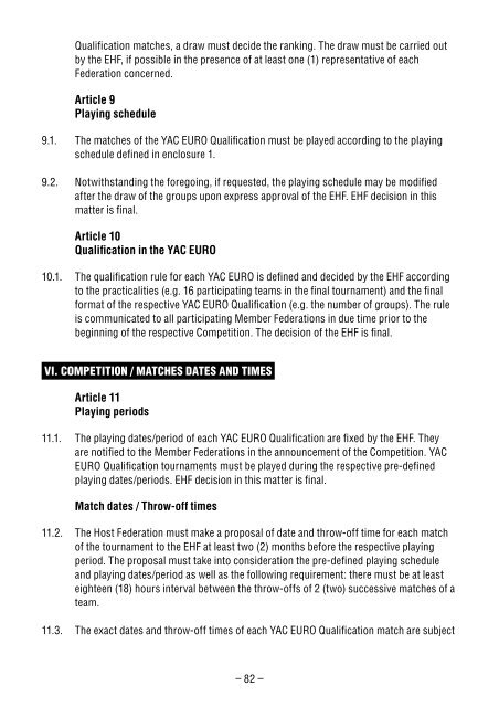 EHF YAC EURO QUALIFICATION REgULATIONs - European ...