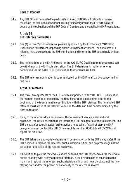 EHF YAC EURO QUALIFICATION REgULATIONs - European ...