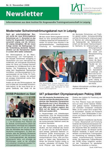 Newsletter - Institut für Angewandte Trainingswissenschaft Leipzig