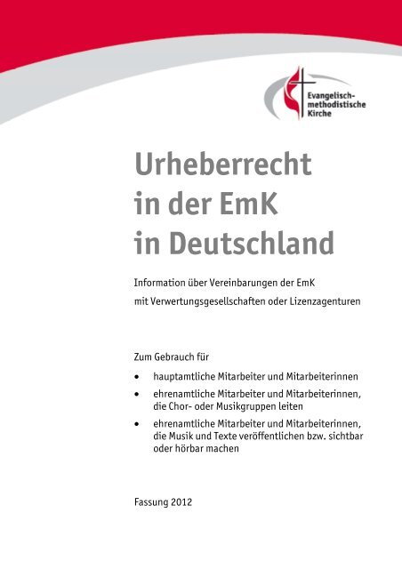 Urheberrecht in der EmK in Deutschland