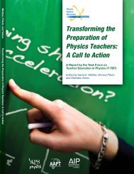 Transforming the Preparation of Physics Teachers: A Call to Action