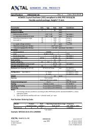 Specification AXE55310-26 HCMOS Crystal Oscillator (XO ... - AXTAL