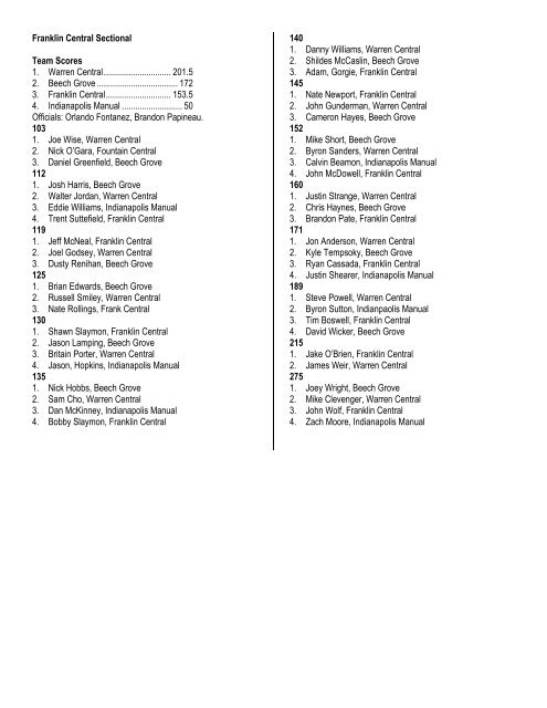 2001-02 IHSAA Wrestling State Tournament Series