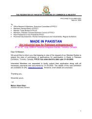 MADE IN PAKISTAN - The Federation of Pakistan Chambers of ...