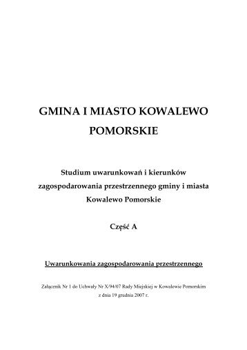 GMINA I MIASTO KOWALEWO POMORSKIE