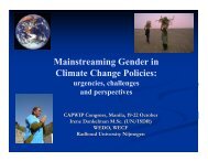 Mainstreaming Gender in Climate Change Policies - CAPWIP