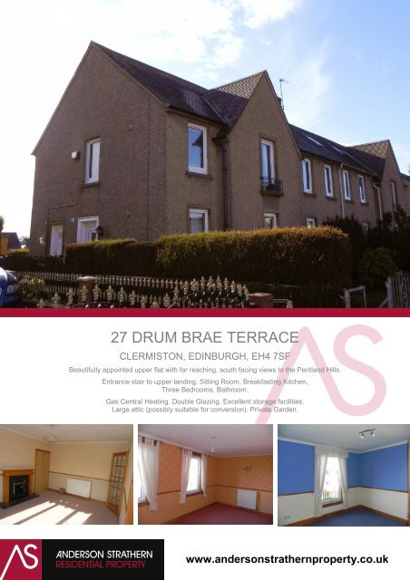 27 DRUM BRAE TERRACE - Anderson Strathern.....