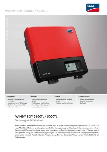 Windy Boy 3600TL / 5000TL - SMA Solar Technology AG