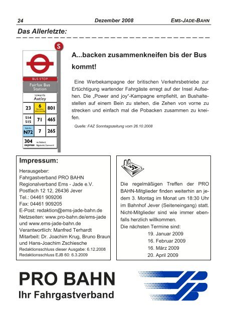 PRO BAHN Ems-Jade - Ems-Jade-Bahn