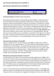 Spur Reduction (SR) Explained for PowerSDR 1.x Spur Reduction