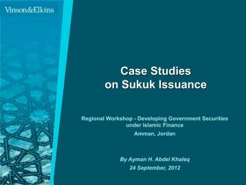 Presentation ENG Case Studies on Sukuk Issuance - METAC