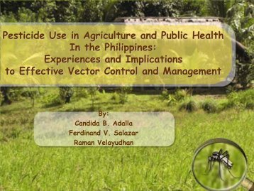 Pesticide Use in Agriculture and Public Health in the Philippines