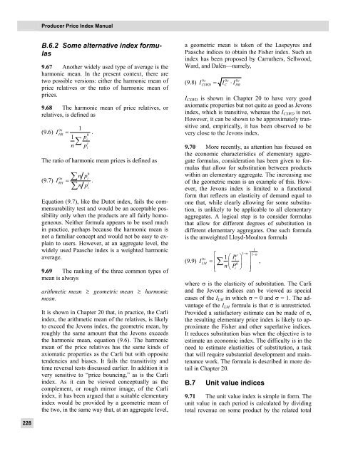 Producer Price Index Manual: Theory and Practice ... - METAC