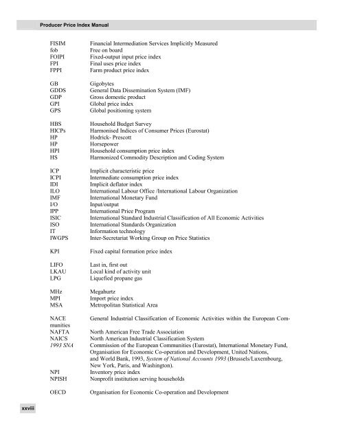 Producer Price Index Manual: Theory and Practice ... - METAC