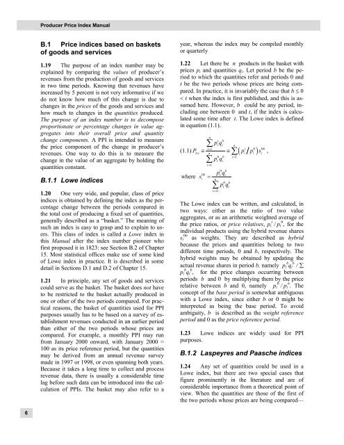 Producer Price Index Manual: Theory and Practice ... - METAC