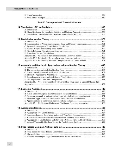 Producer Price Index Manual: Theory and Practice ... - METAC