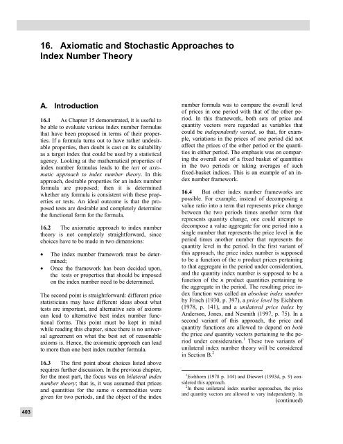 Producer Price Index Manual: Theory and Practice ... - METAC