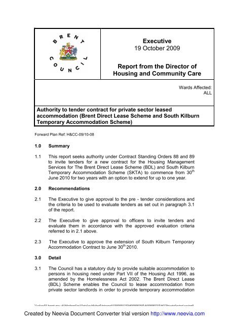 Don't Just Sit There! Start Public Tenders