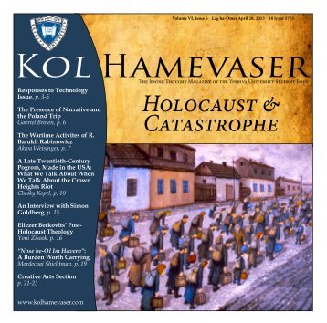 Holocaust & Catastrophe - Kol Hamevaser