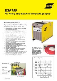 ESP150 For heavy duty plasma cutting and gouging