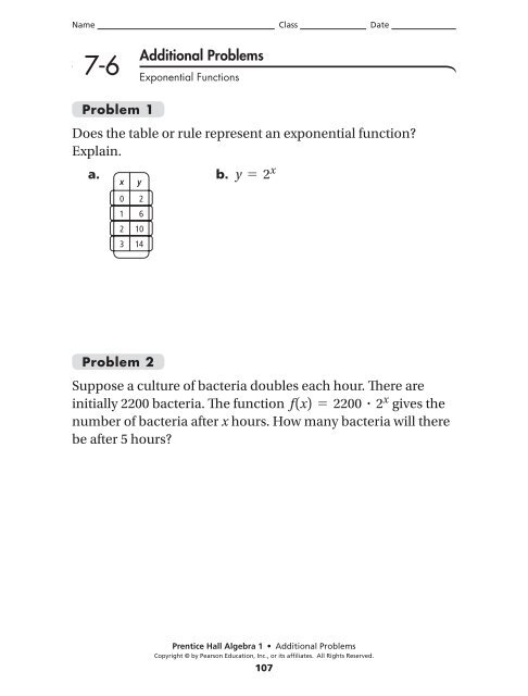 Additional PROBLEMS - MathChamber