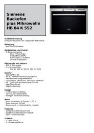 Siemens Backofen plus Mikrowelle HB 84 K 552