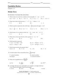 cumulative review 1-7 - MathChamber