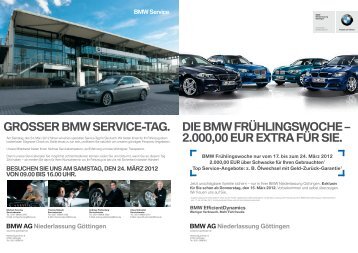 grosser bmw service-tag. - BMW Niederlassung Göttingen