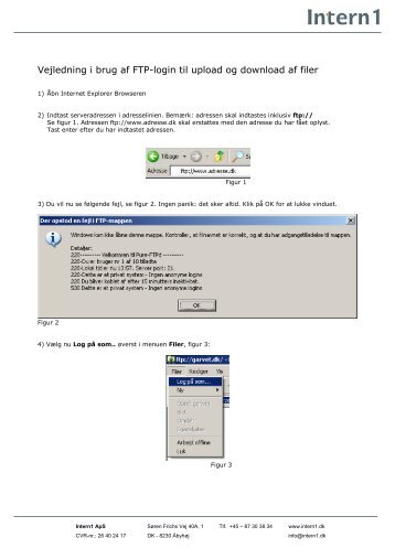 Vejledning i brug af FTP-login til upload og download af filer - Intern1