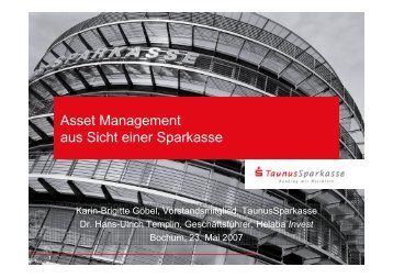 Asset Management aus Sicht einer Sparkasse - ikf