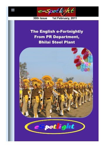 30th Issue 1st February, 2011 - ERP in Bhilai Steel Plant