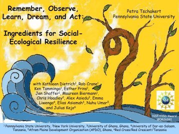 Ingredients for Social- Ecological Resilience