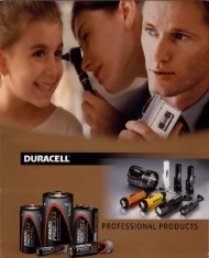 Duracell - Professional Battery Products - Full Line Catalog
